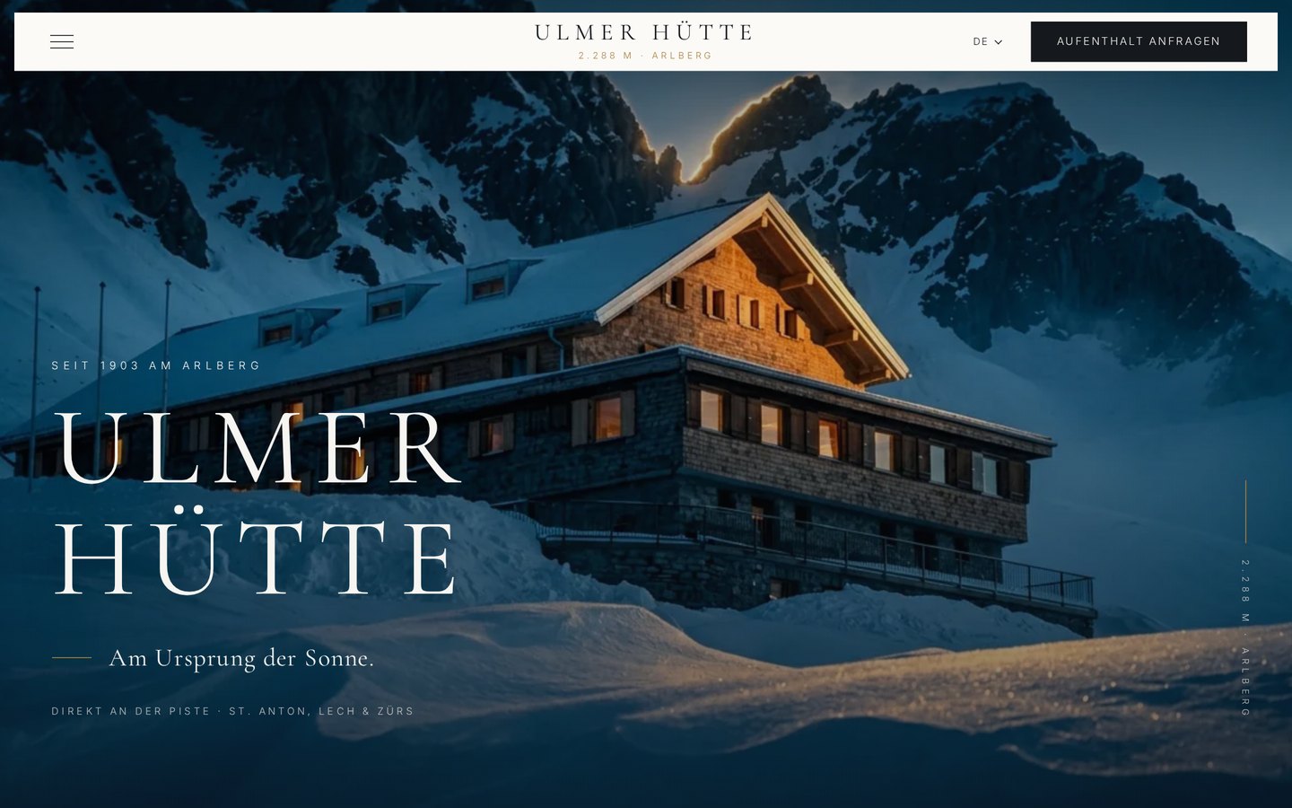 Website Ulmer Hütte